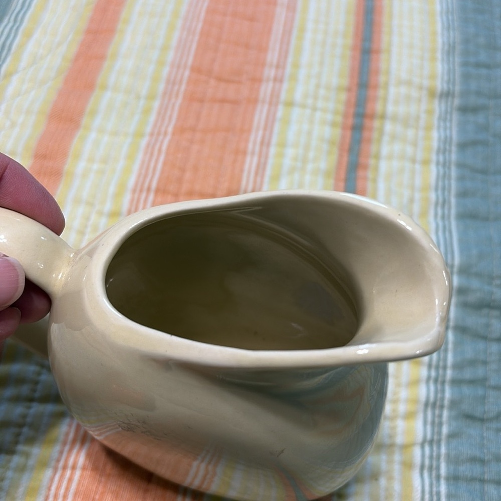 Floral Cream Ceramic Pitcher - Picture 4 of 6